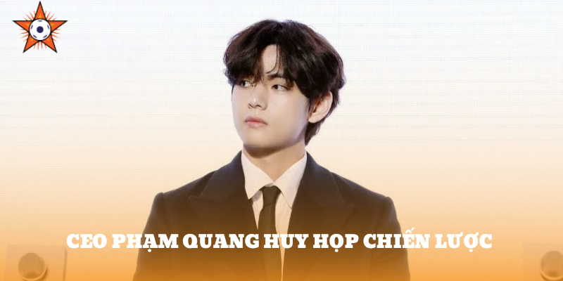 CEO Phạm Quang Huy tại buổi họp triển khai chiến lược nội dung và dữ liệu cho Kèo Nhà Cái